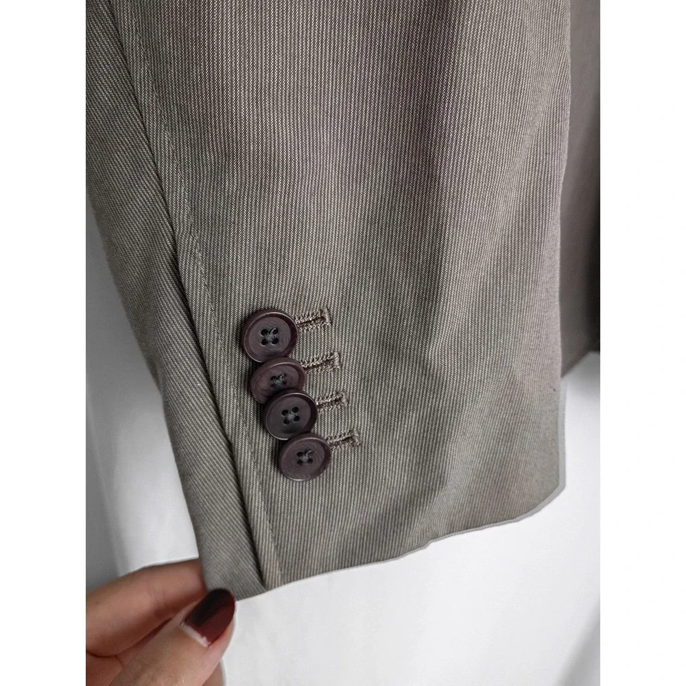 Banana Republic Gray 100% Cotton Sport Coat Blazer 44R Tailored‎ Orange Lng $450